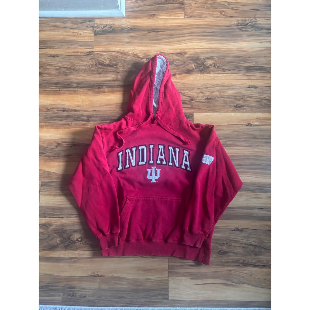Colosseum Indiana University Hoosiers Red Hoodie Mens Small IU NCAA Sweatshirt